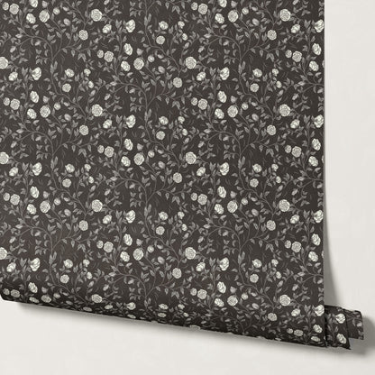 Laure Rose Thicket Coffee Wallpaper