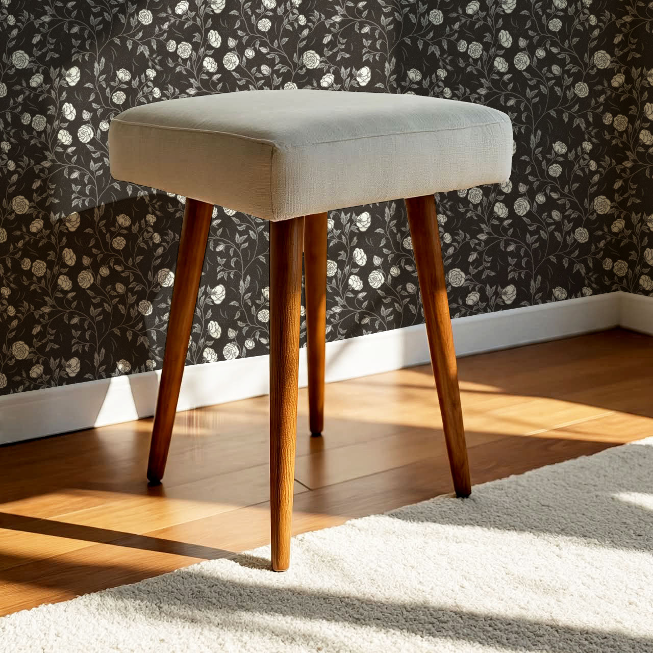 Laure Rose Thicket Coffee Wallpaper