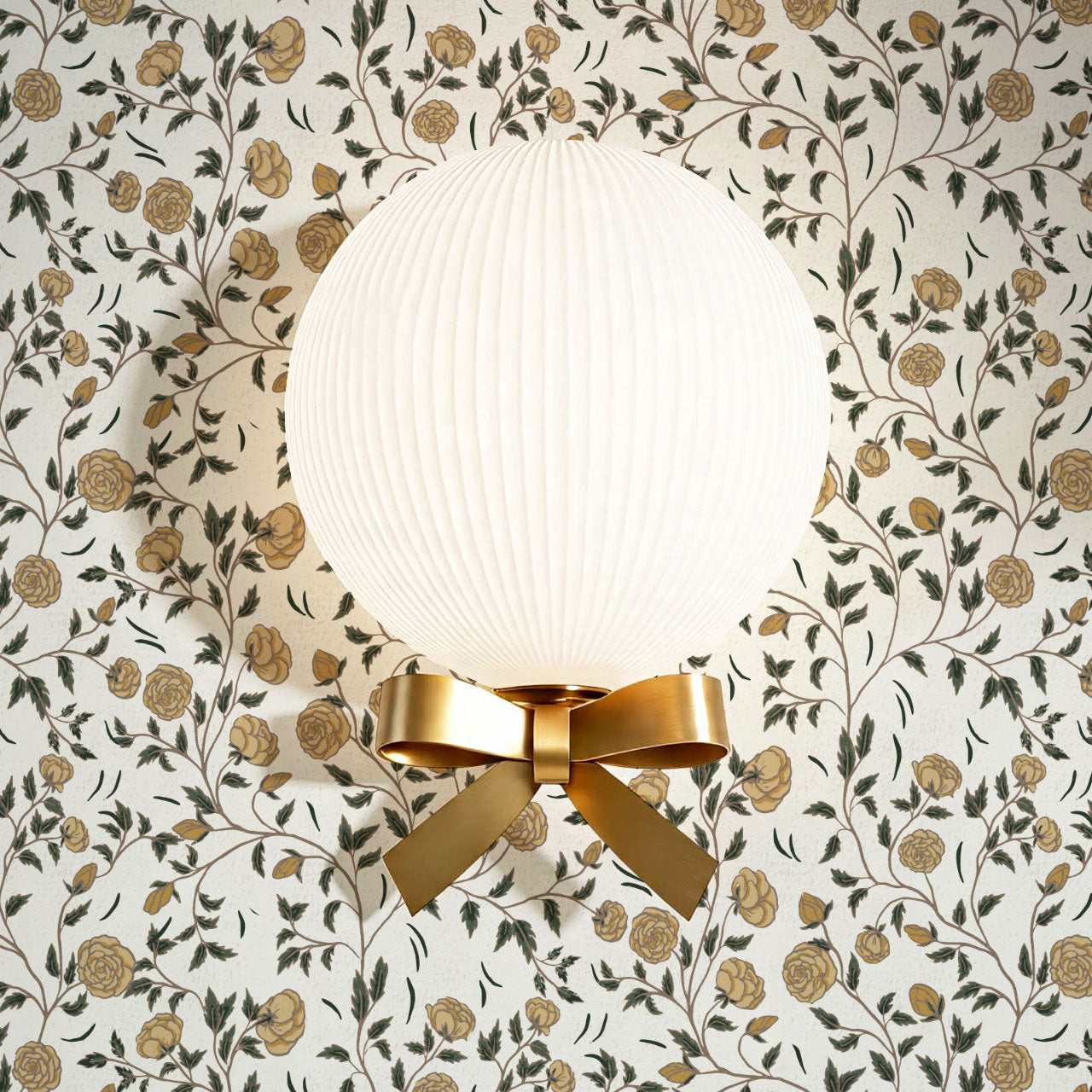 Laure Rose Thicket Butter Wallpaper