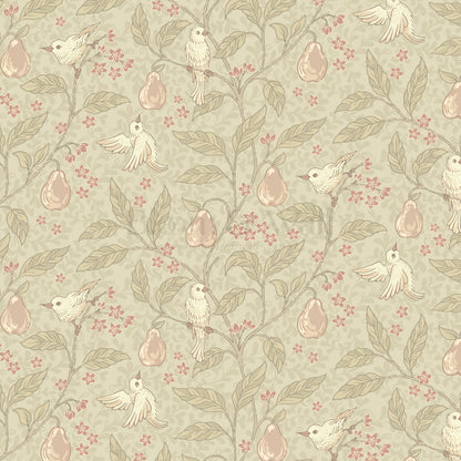 Lauren Pear Tree Beige Blush Wallpaper