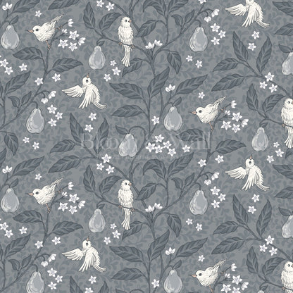 Lauren Pear Tree Slate Wallpaper