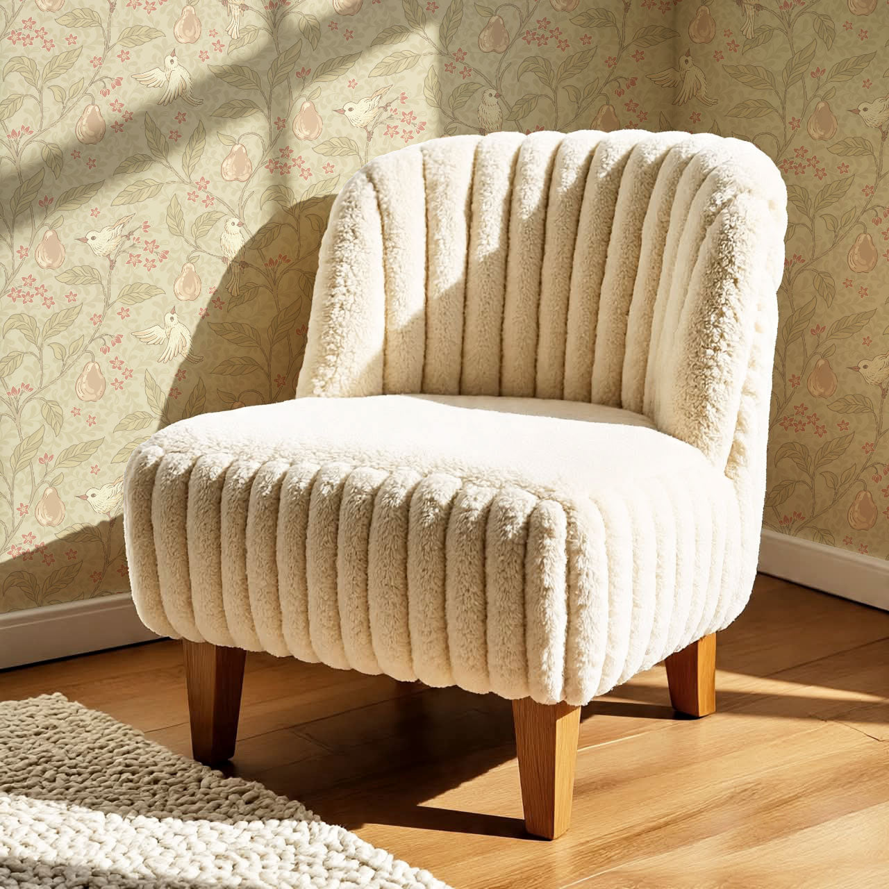 Lauren Pear Tree Beige Blush Wallpaper