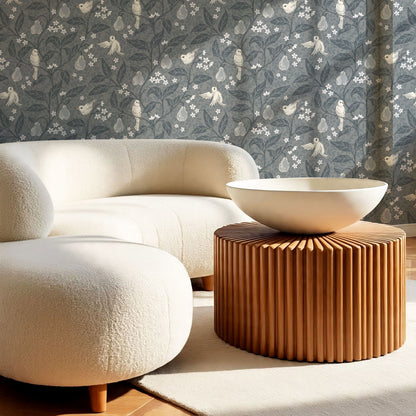 Lauren Pear Tree Slate Wallpaper