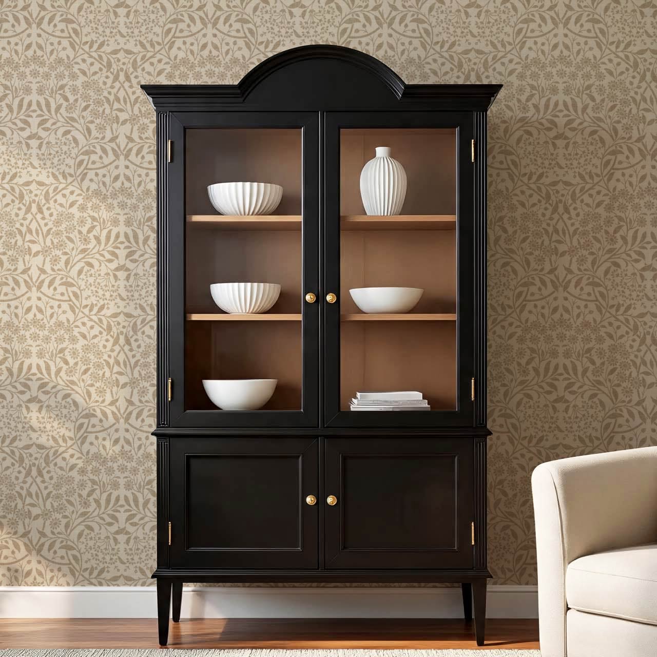 Laverne Graceful Daisy Taupe Brown Wallpaper