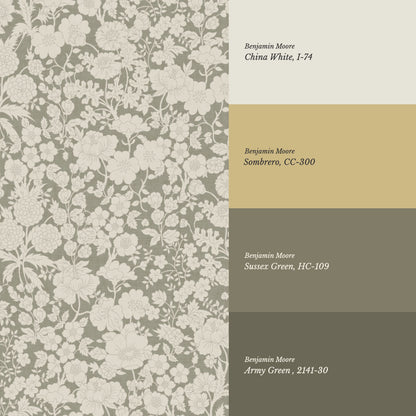 Lea Olive Wildflowers Wallpaper