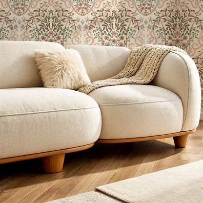 Leighton Victorian Garden Antique Oat Wallpaper