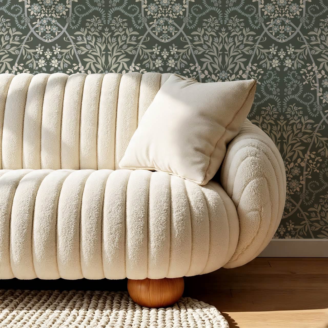 Leighton Victorian Garden Forest Wallpaper