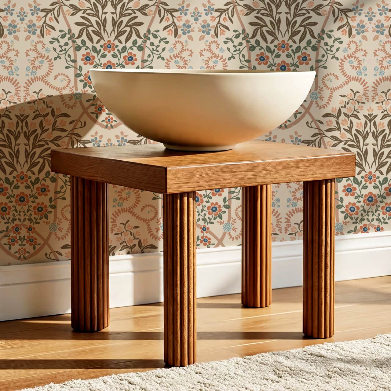 Leighton Victorian Garden Antique Oat Wallpaper