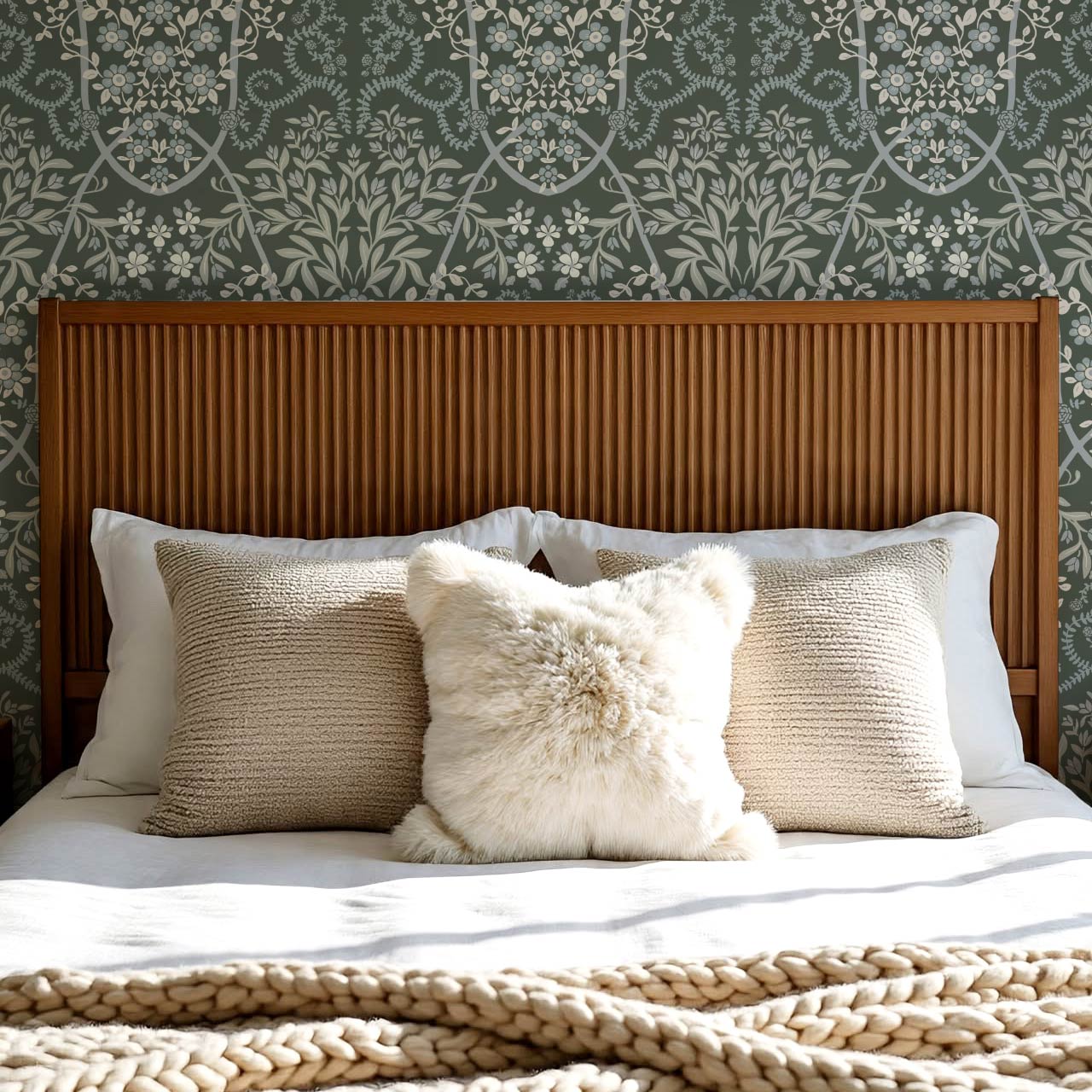 Leighton Victorian Garden Forest Wallpaper