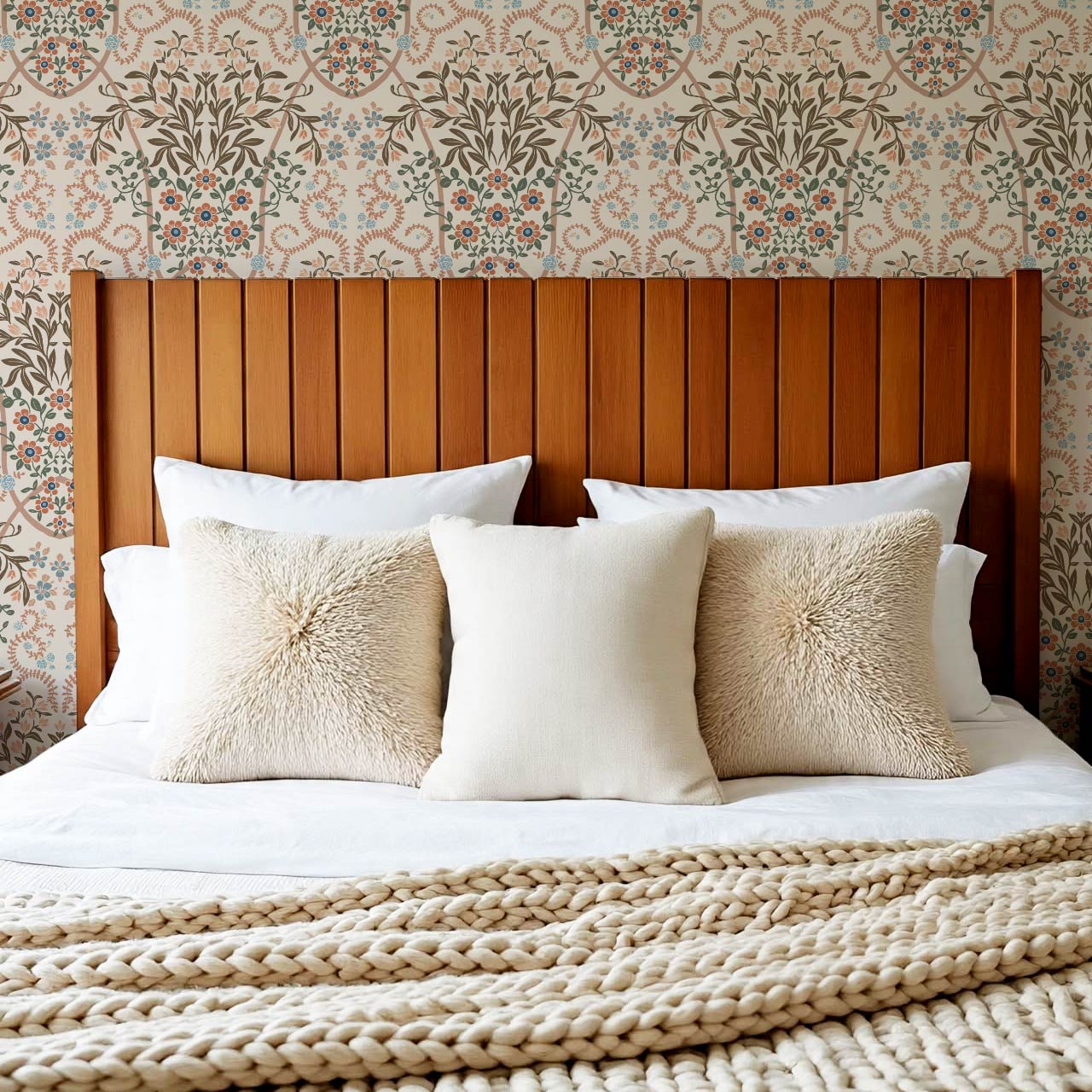 Leighton Victorian Garden Antique Oat Wallpaper