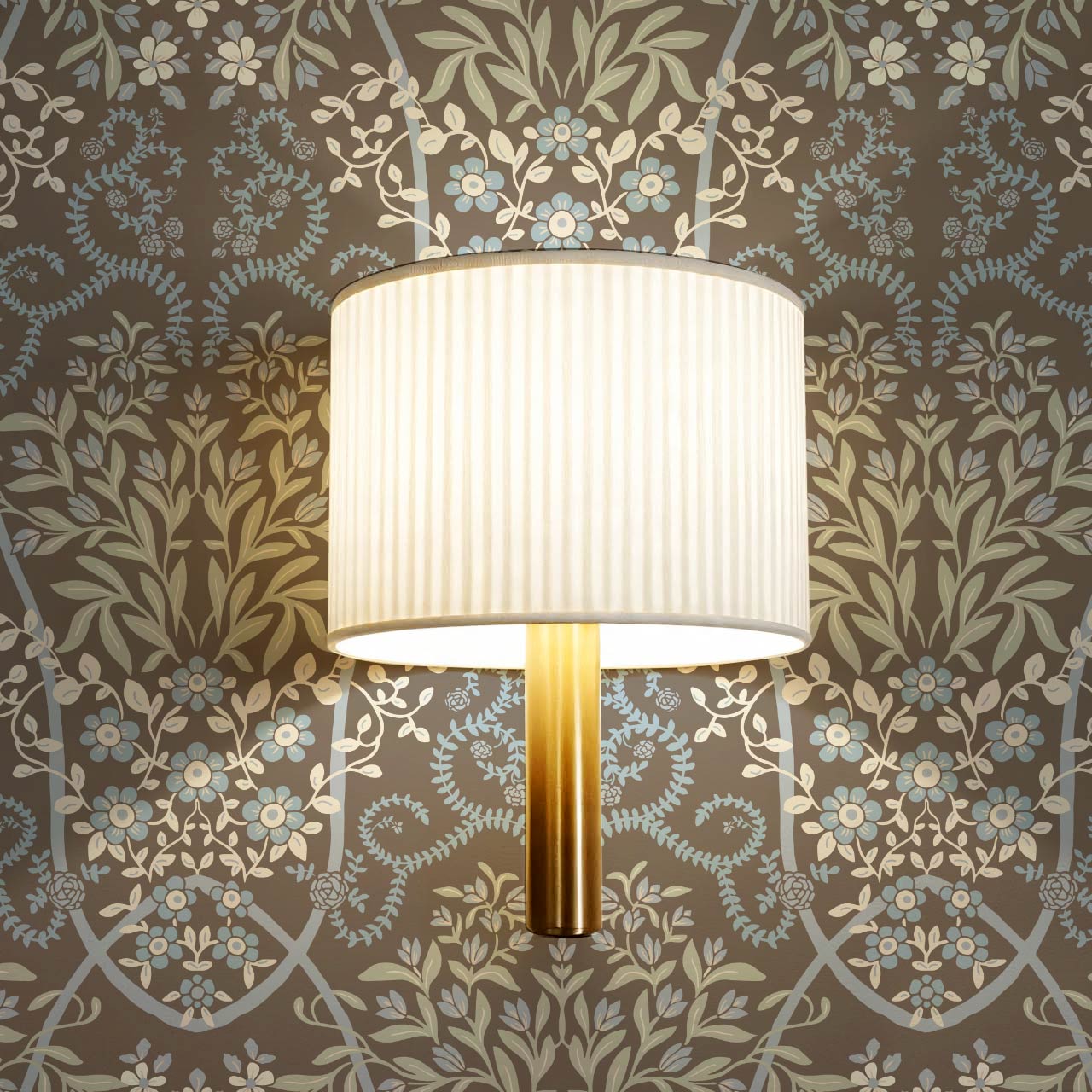 Leighton Victorian Garden Earth Wallpaper