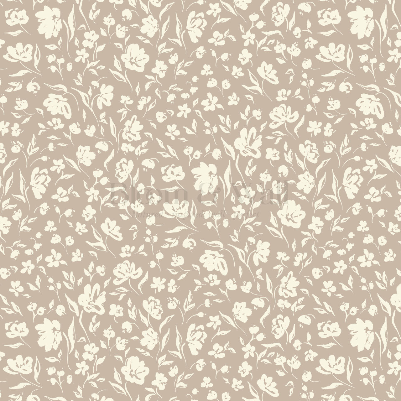 Leilani All Over Floral Pale Mauve Walpaper