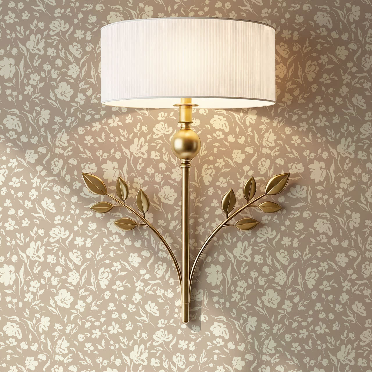 Leilani All Over Floral Pale Mauve Walpaper