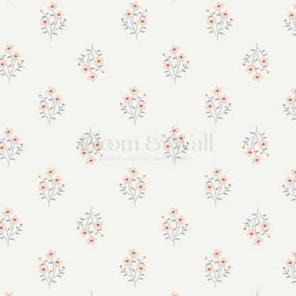 Brynlee Damask Floral Cream Wallpaper