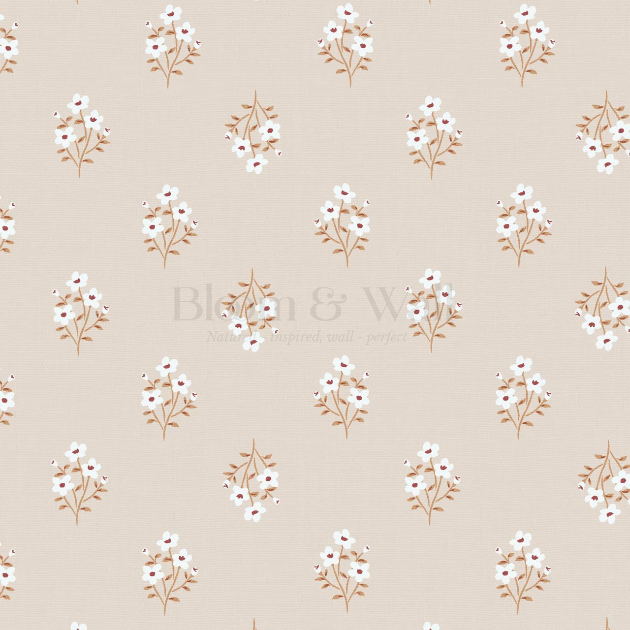 Brynlee Damask Floral Soft Peach Wallpaper