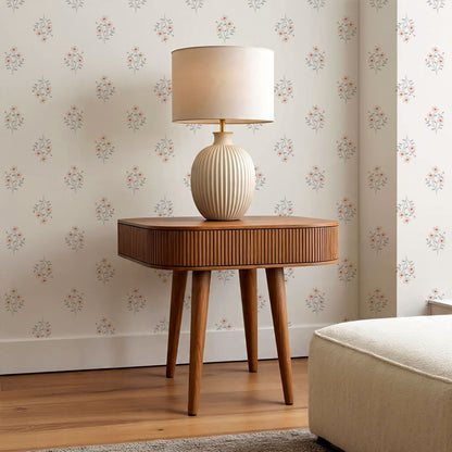 Brynlee Damask Floral Cream Wallpaper