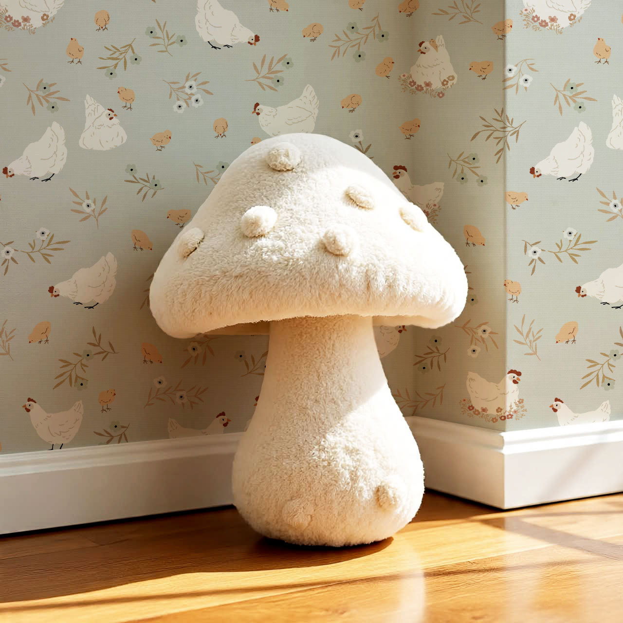 Lena Hens & Chicks Sage Wallpaper