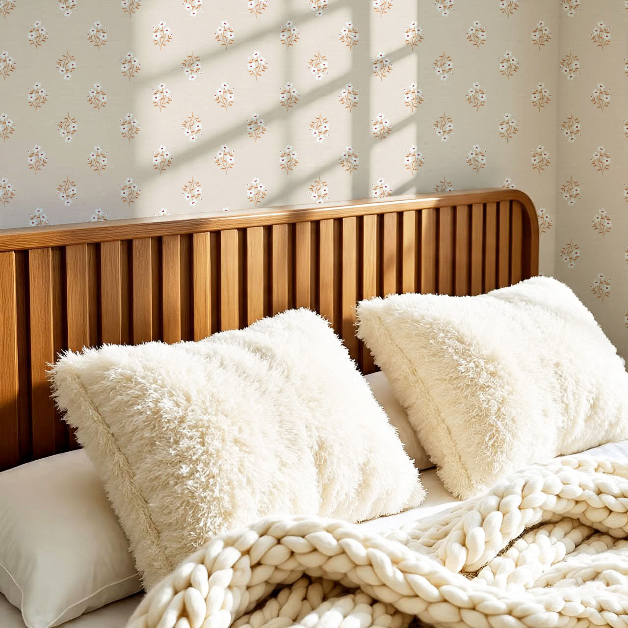 Brynlee Damask Floral Soft Peach Wallpaper