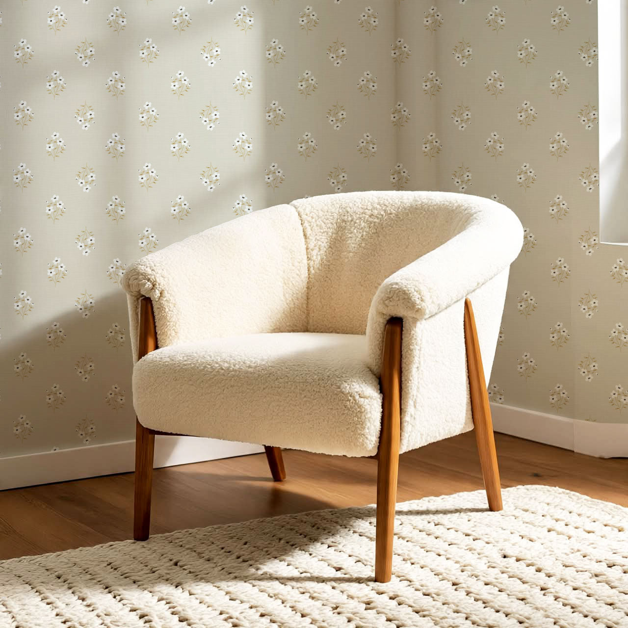 Brynlee Damask Floral Soft Sage Wallpaper