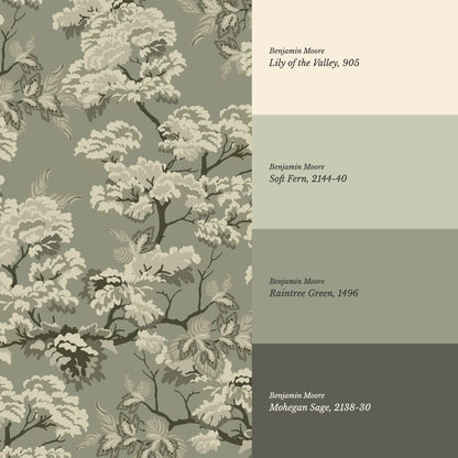 Lennon Vintage Tapestry Forest Sage Wallpaper