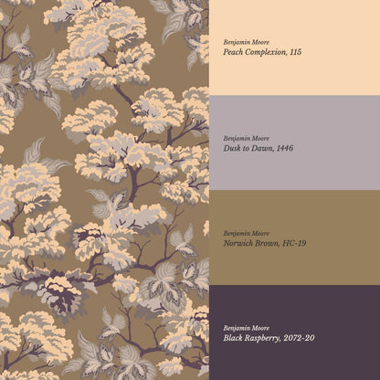 Lennon Vintage Tapestry Forest Sand Squash Wallpaper