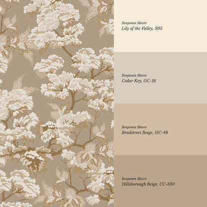 Lennon Vintage Tapestry Forest Taupe Wallpaper