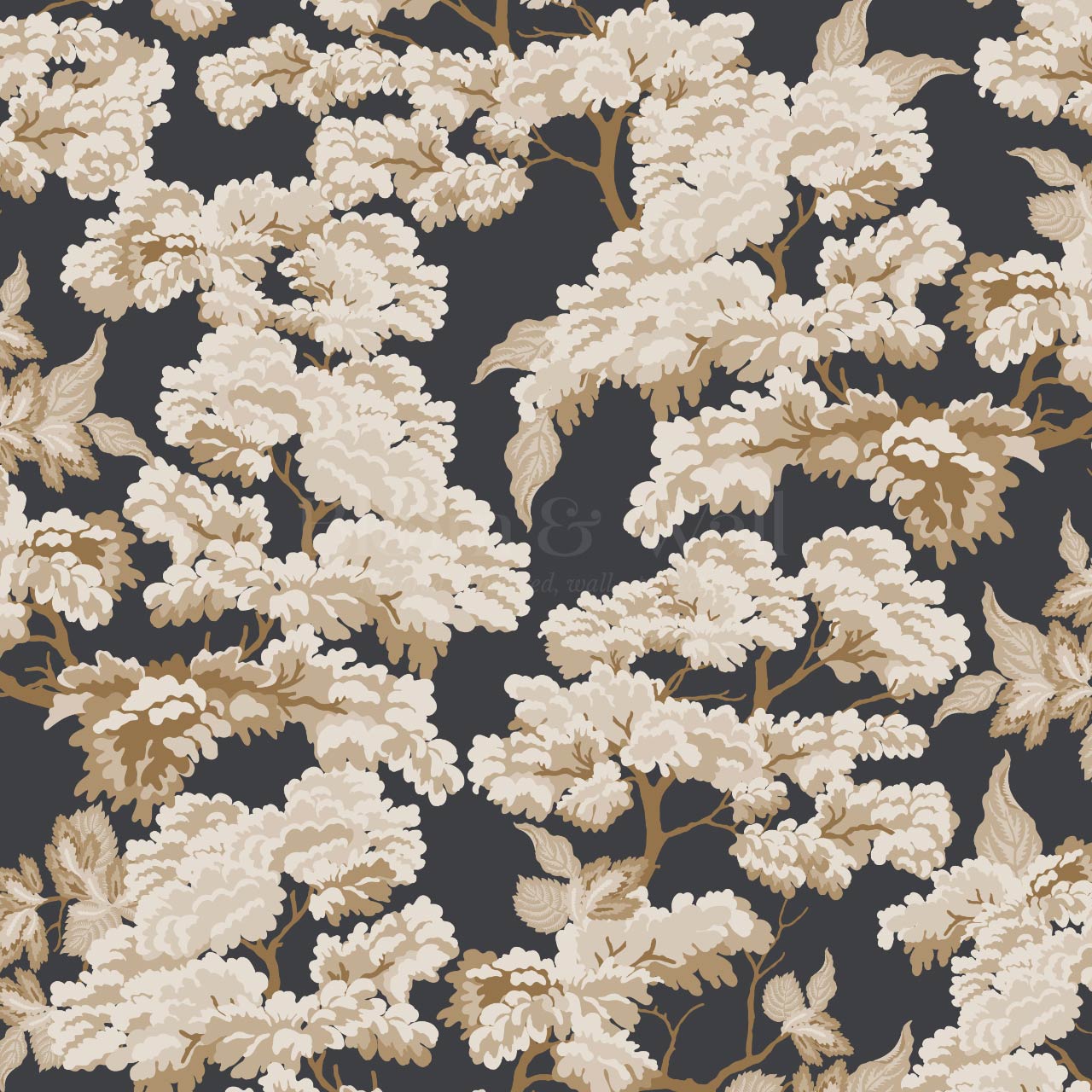 Lennon Vintage Tapestry Forest Slate Wallpaper