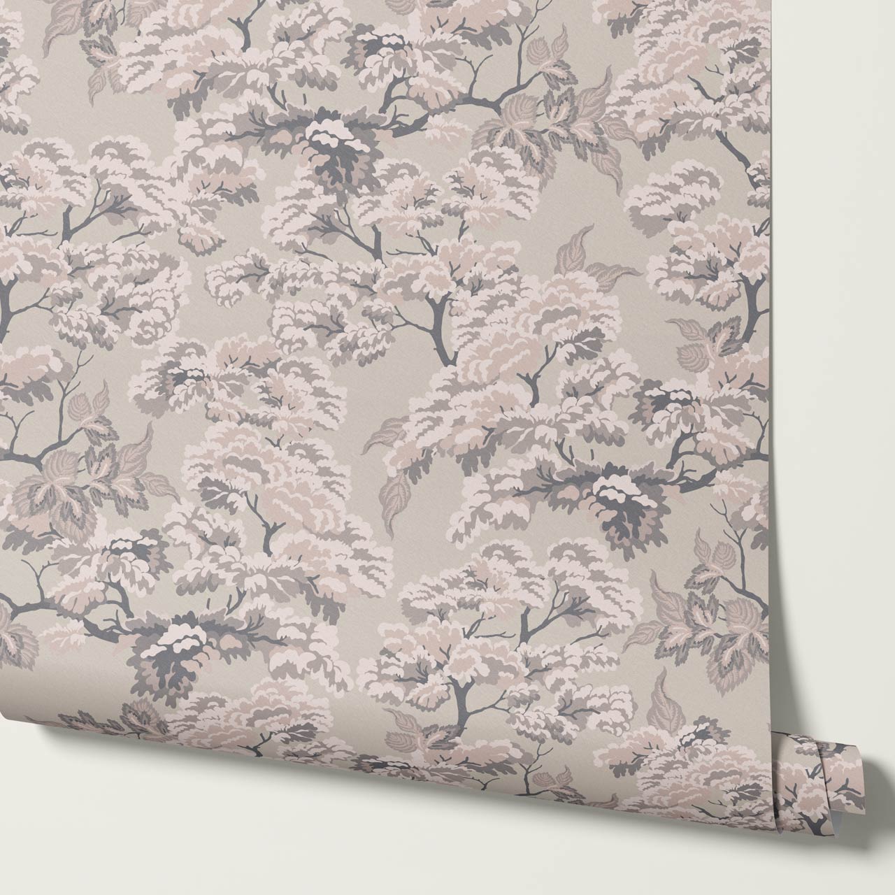 Lennon Vintage Tapestry Forest Taupe Pale Mauve Wallpaper