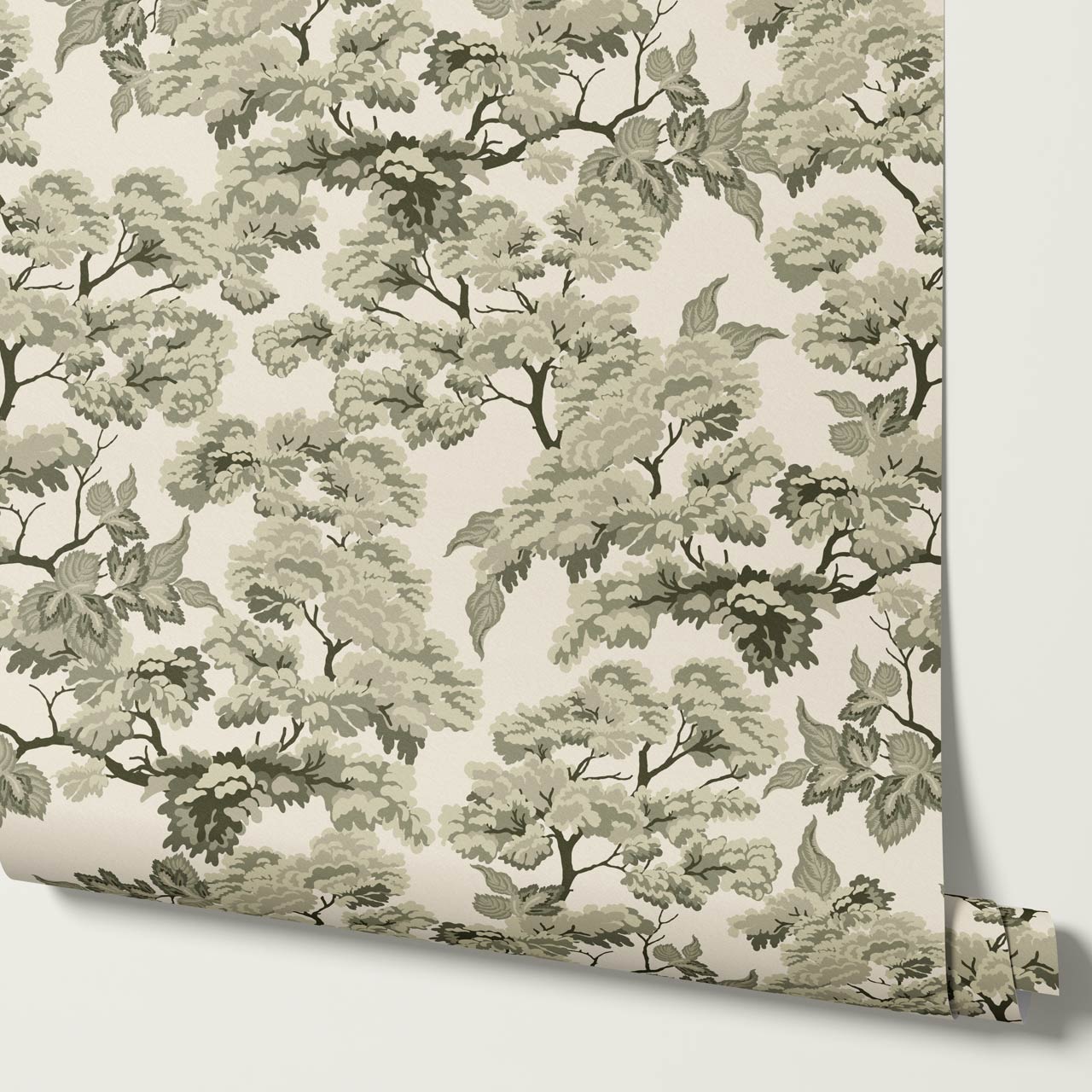Lennon Vintage Tapestry Forest Sage Cream Wallpaper