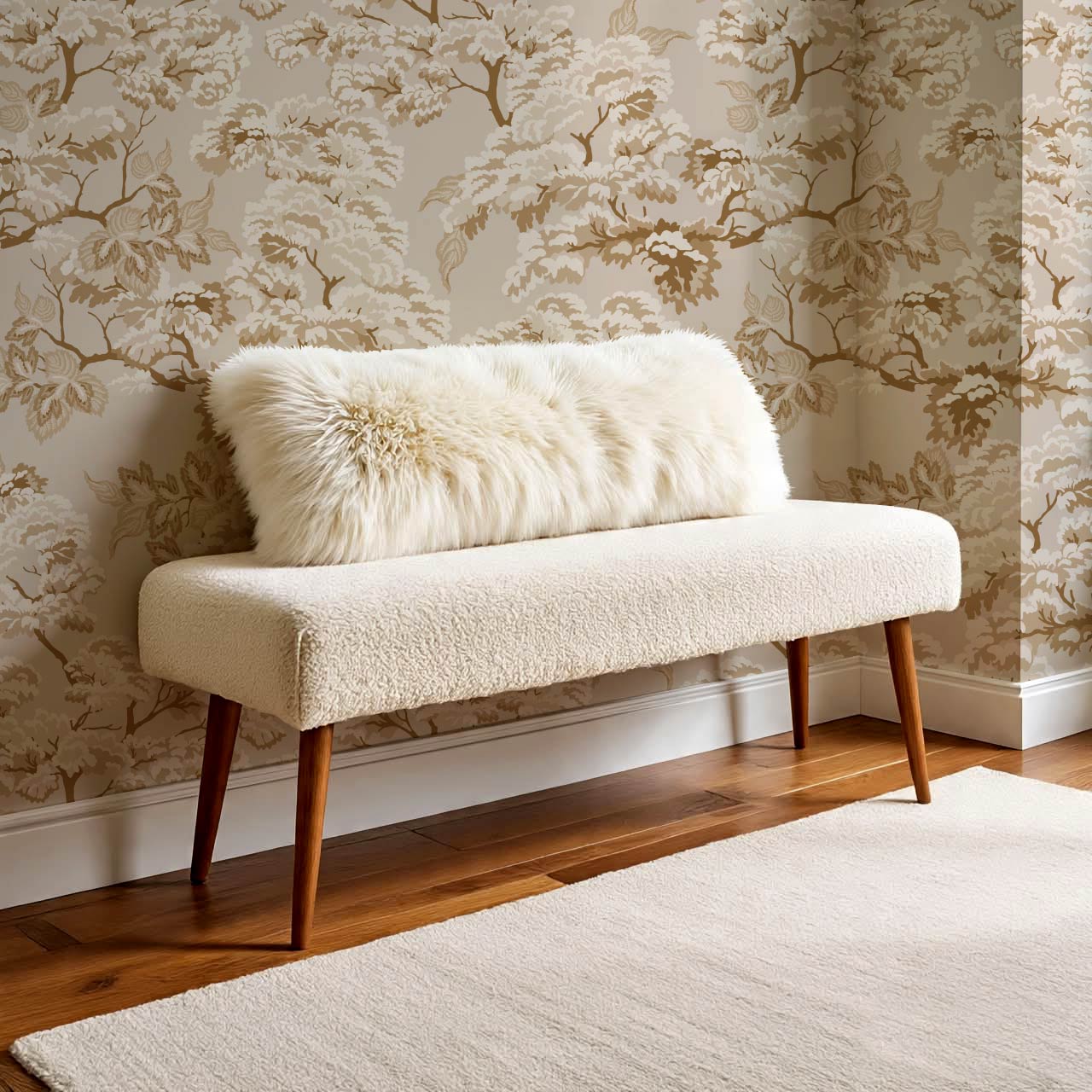 Lennon Vintage Tapestry Forest Beige Wallpaper