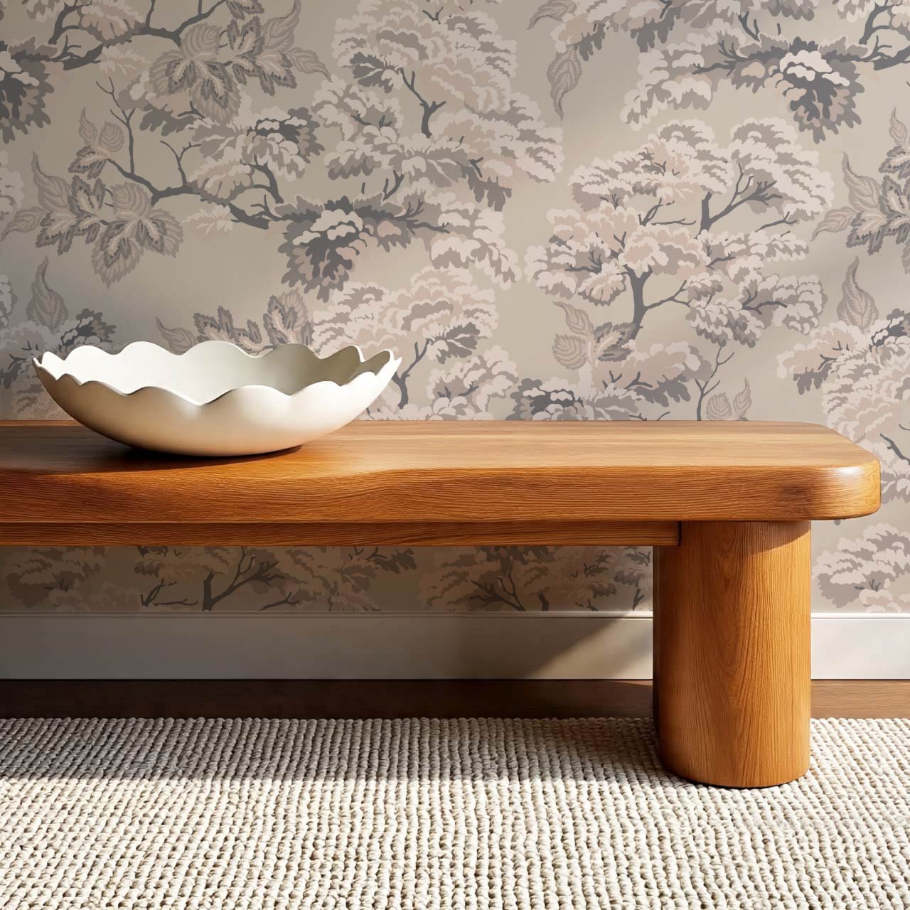 Lennon Vintage Tapestry Forest Taupe Pale Mauve Wallpaper