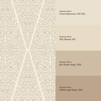 Leocadia The Silence of Vines Beige Cream Wallpaper