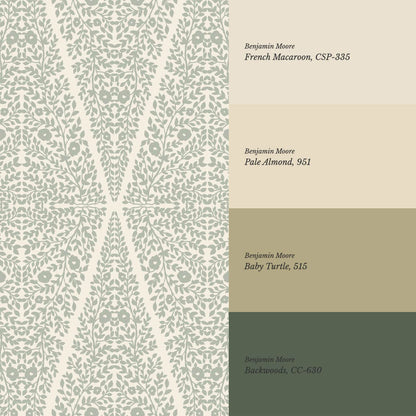Leocadia The Silence of Vines Sage Cream Wallpaper