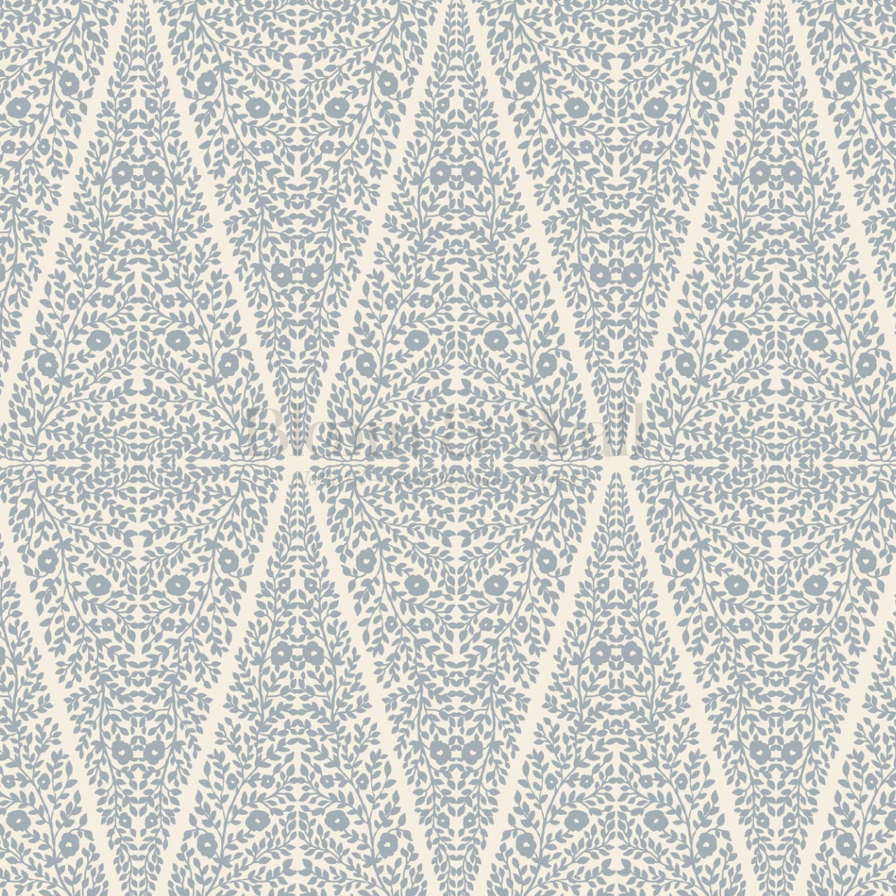 Leocadia The Silence of Vines French Blue Cream Wallpaper