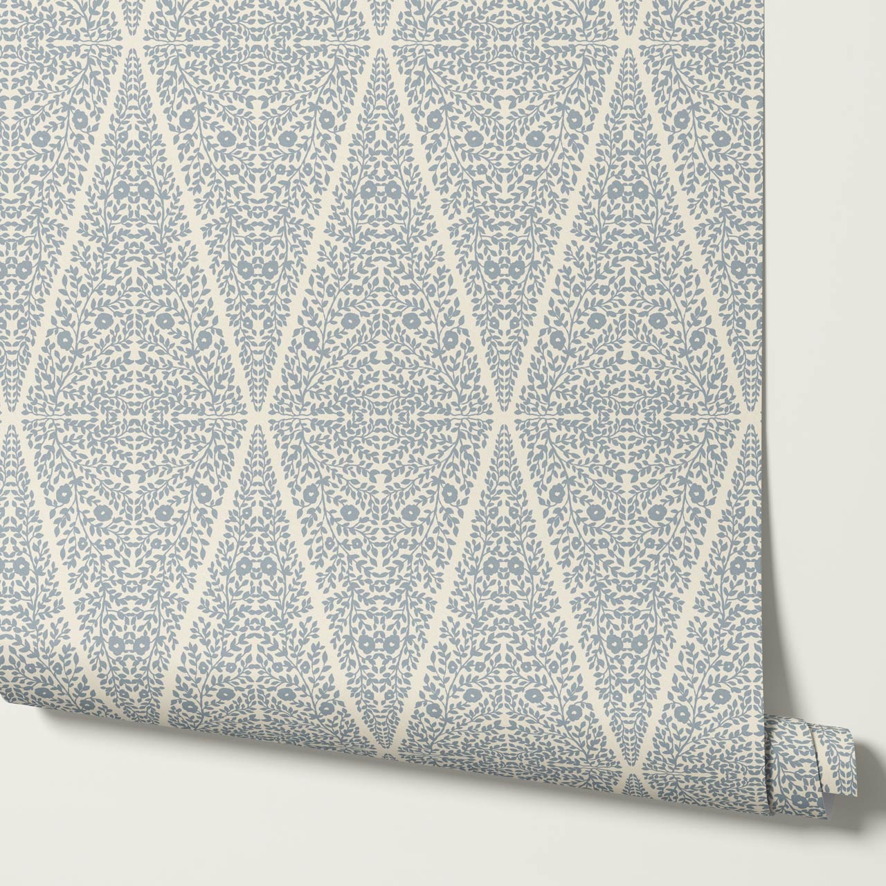 Leocadia The Silence of Vines French Blue Cream Wallpaper