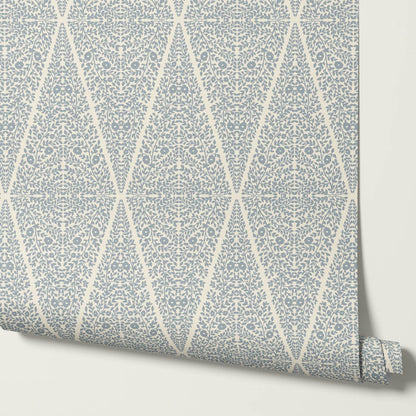 Leocadia The Silence of Vines French Blue Cream Wallpaper