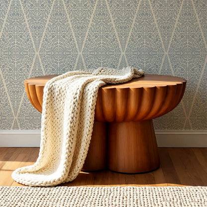 Leocadia The Silence of Vines French Blue Cream Wallpaper