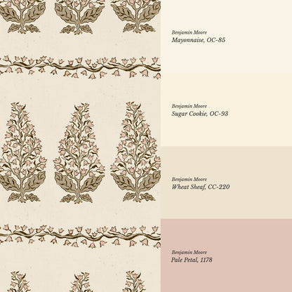 Leonor Bellflower Reverie Beige Blush Wallpaper
