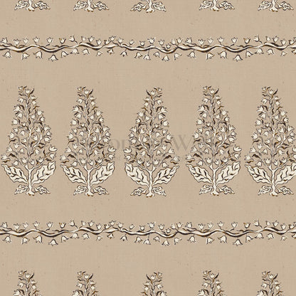 Leonor Bellflower Reverie Khaki Ivory Wallpaper