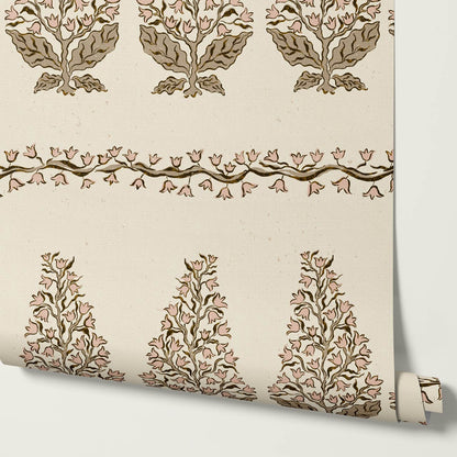 Leonor Bellflower Reverie Beige Blush Wallpaper