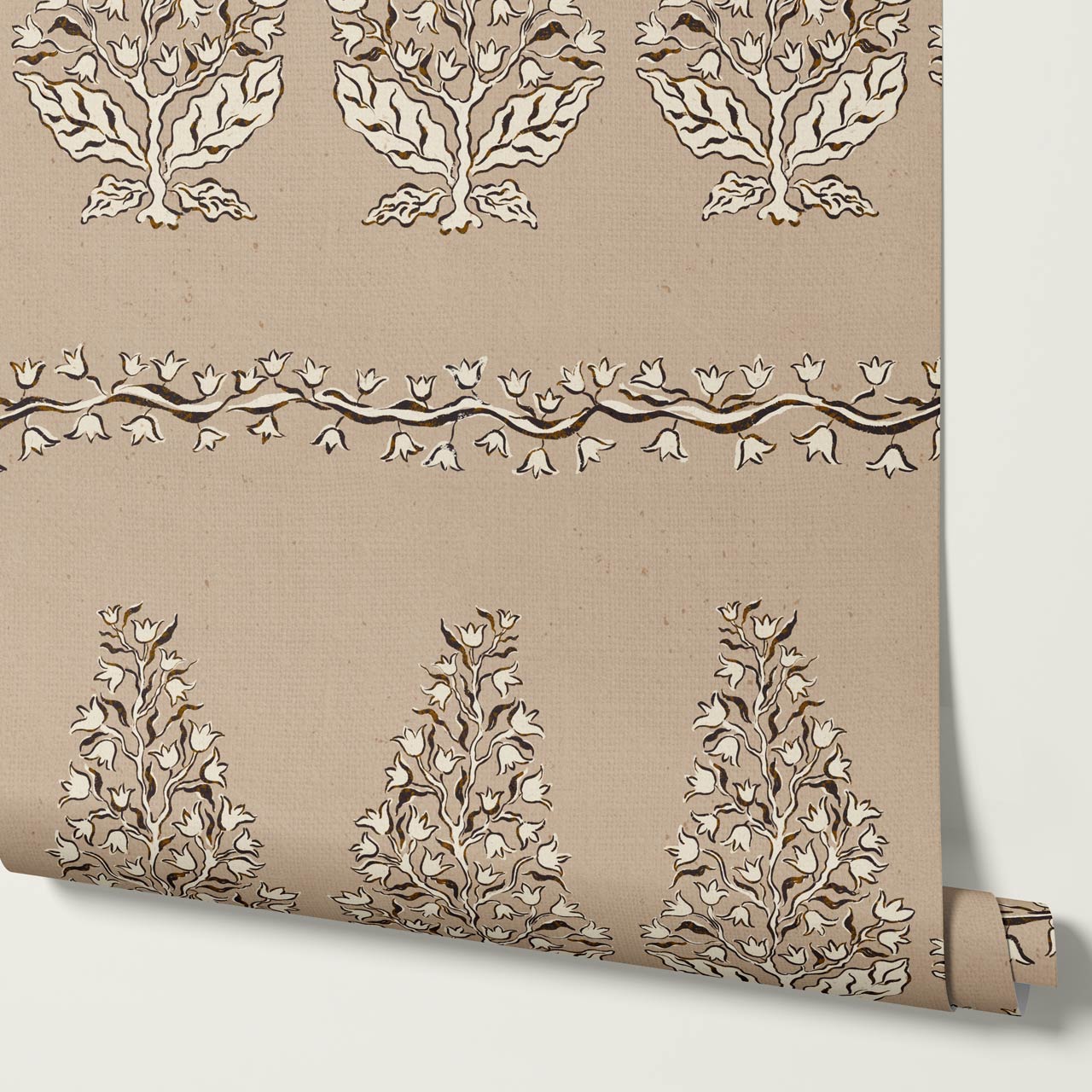 Leonor Bellflower Reverie Khaki Ivory Wallpaper