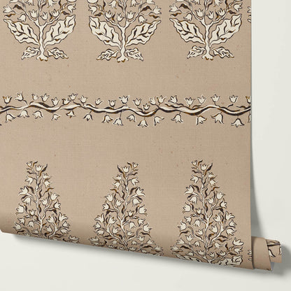 Leonor Bellflower Reverie Khaki Ivory Wallpaper