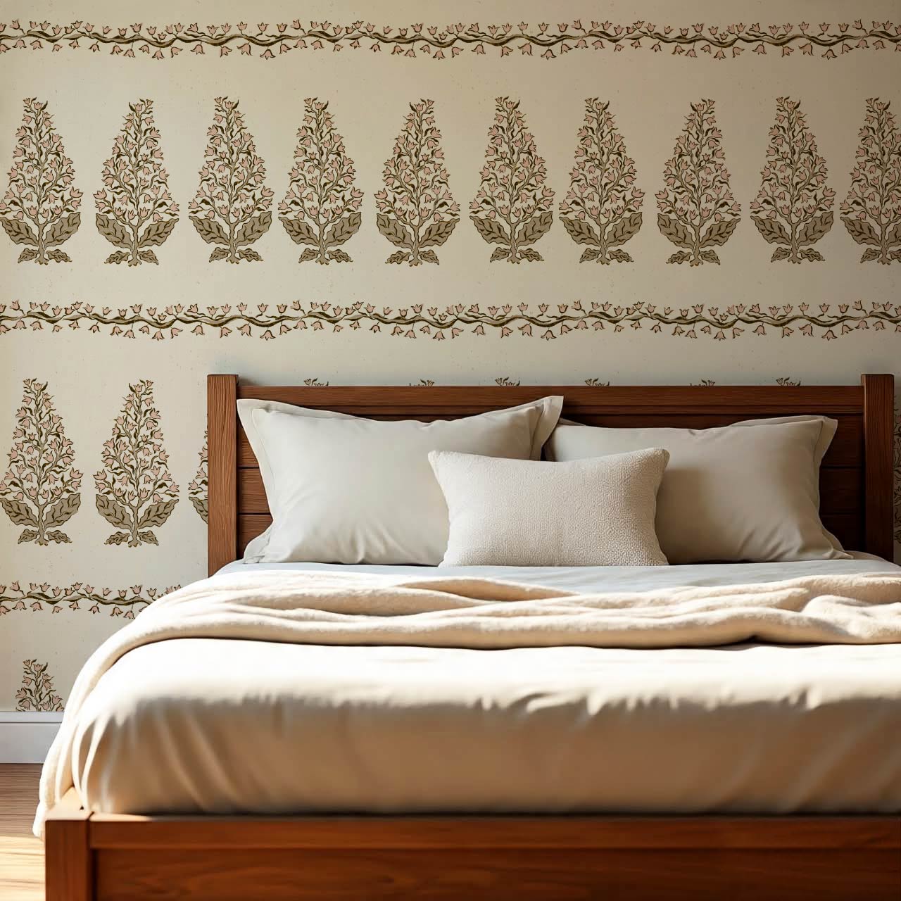Leonor Bellflower Reverie Beige Blush Wallpaper