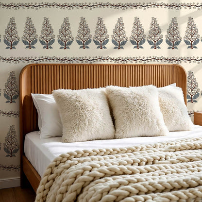 Leonor Bellflower Reverie Taupe Slate Ivory Wallpaper