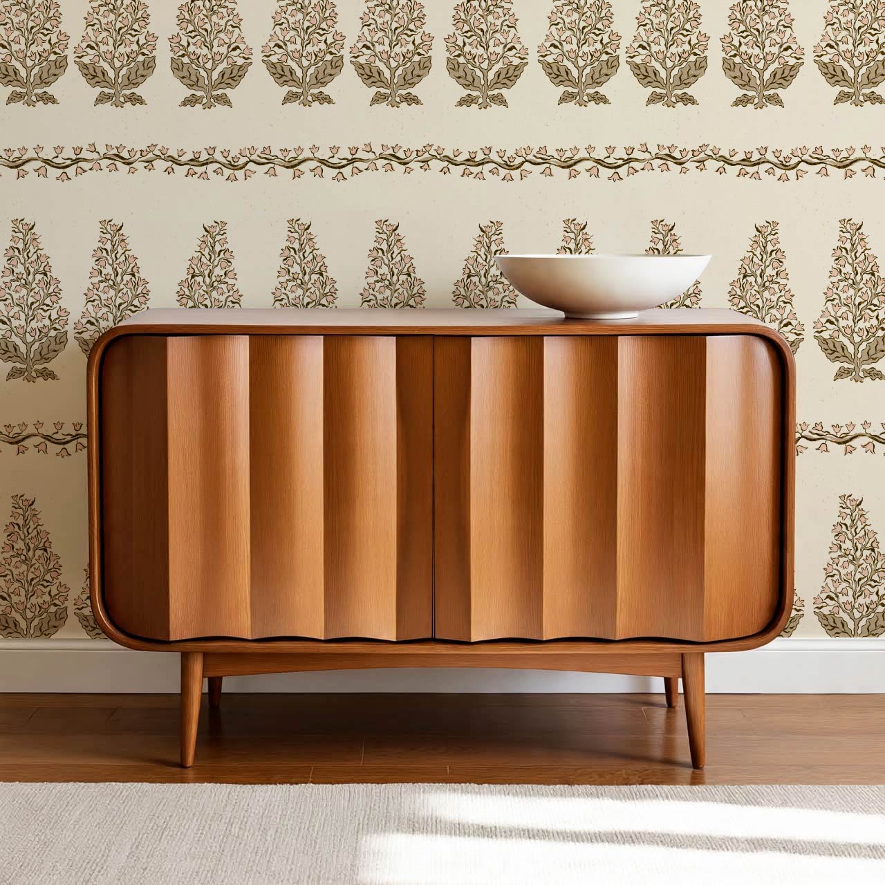 Leonor Bellflower Reverie Beige Blush Wallpaper