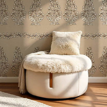 Leonor Bellflower Reverie Khaki Ivory Wallpaper