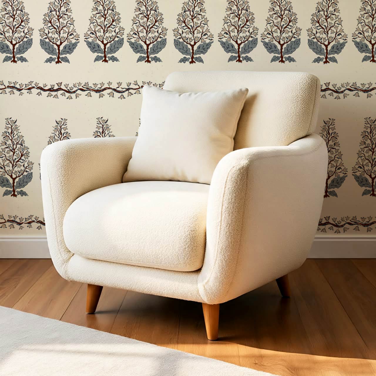 Leonor Bellflower Reverie Taupe Slate Ivory Wallpaper