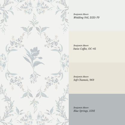 Lia Faded Opulence Dove Wallpaper