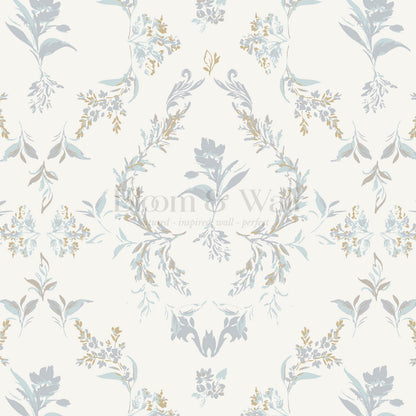 Lia Faded Opulence Dove Gold Wallpaper