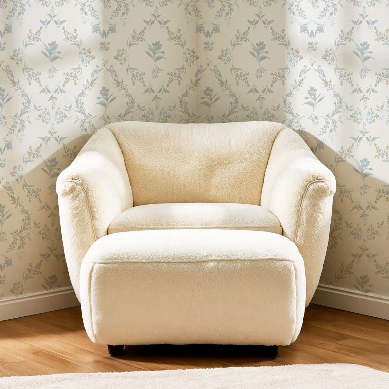 Lia Faded Opulence Dove Gold Wallpaper